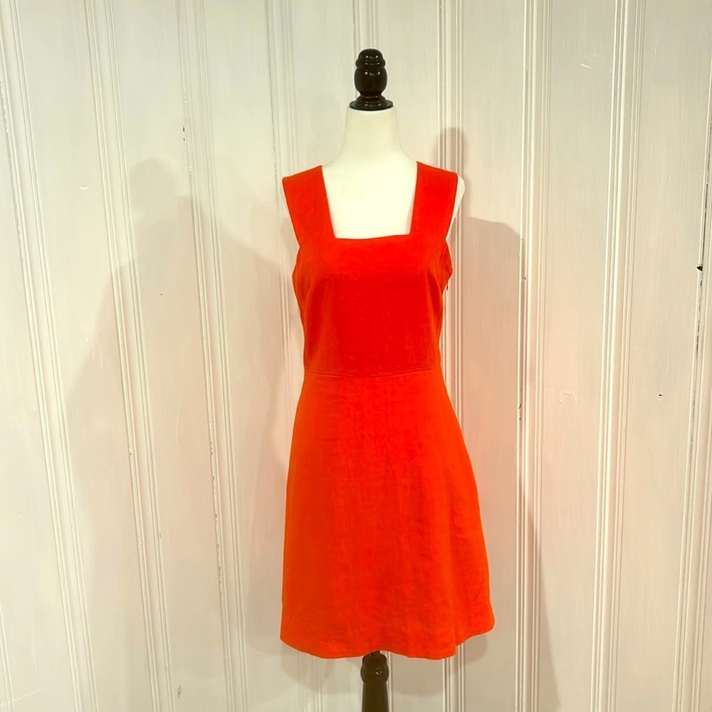 Like new GAP bright orange linen dress 9.2